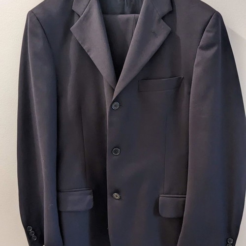 Rogetto Men's Suit used, 100% Wool Blue Jacket