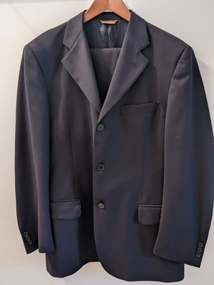 Rogetto Αντρικό Κουστούμι Μεταχειρισμένο, Σκούρο Μπλε, 100% Μαλλί