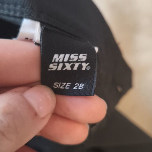 Miss Sixty Y2K satin skinny low-rise pants like new, black