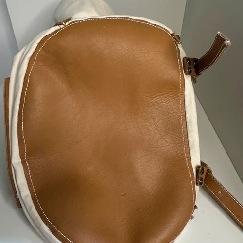 Shoulder backpack bag new, beige and brown