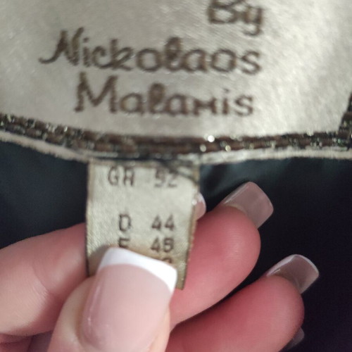 Black coat like new with details, fits up to XL