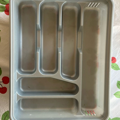 Cutlery tray 6 slots like new, gray