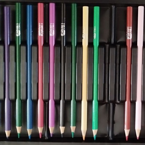 Painting set with case and drawing pad used
