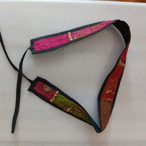 Patchwork Boho Belt used, multicolor, adjustable 120 cm
