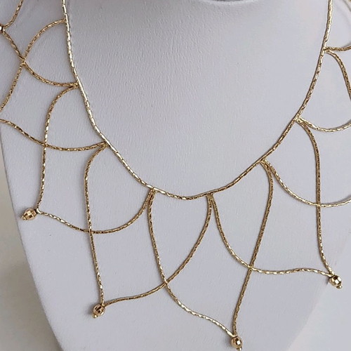 Gold necklace 14 carat used, length 42cm