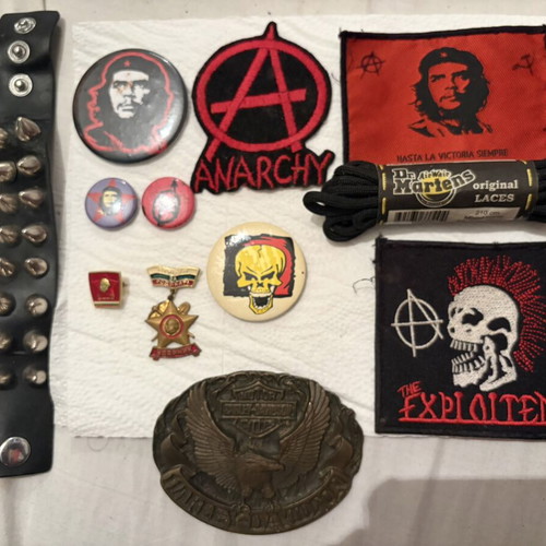 Rock n Roll pins and patches like new