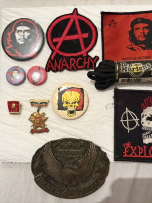 Rock n Roll pins and patches like new