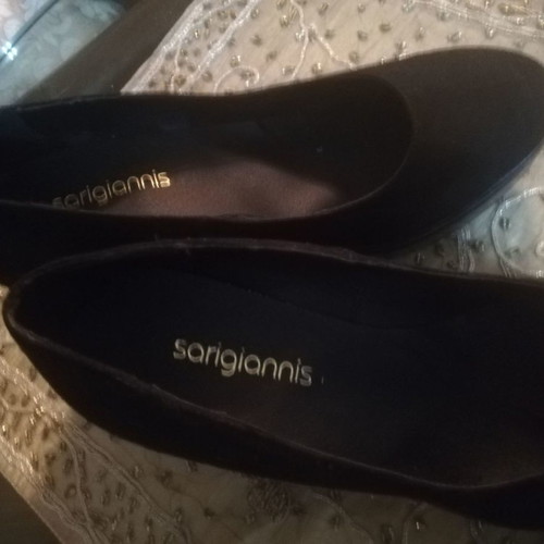 Sarigiannis black platform shoes Greek made, new, size 40