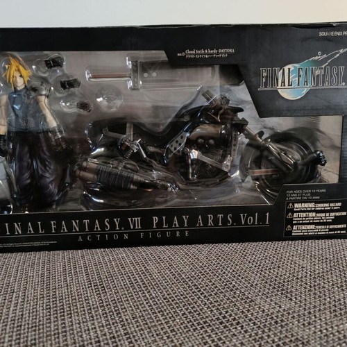 Final Fantasy VII Play Arts Vol.1 Cloud Strife & Hardy Daytona Action Figure like new