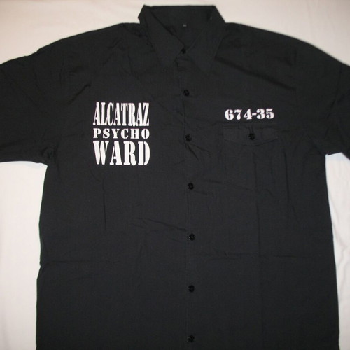 Alcatraz Psycho Ward shirt 2XL new, black