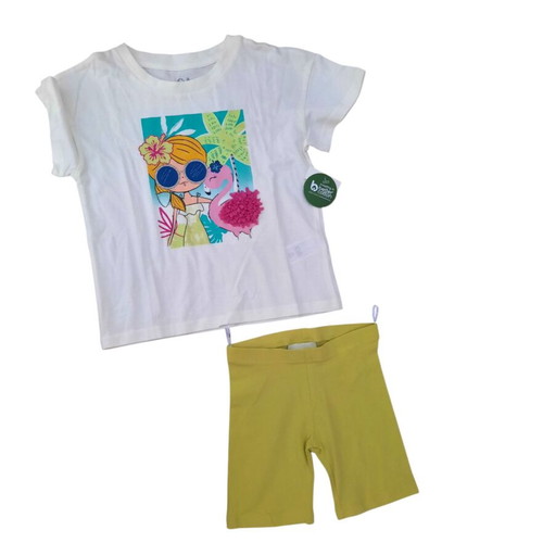 C & A Girls' set with blouse and shorts new, size 2