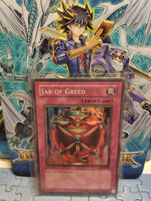 Jar of Greed LON-042 1st Edition Ad #2 μεταχειρισμένη κάρτα Yu-Gi-Oh!