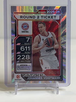 Johannes Voigtmann 2025-26 Panini Contenders EuroLeague Round 2 Ticket σαν καινούργιο