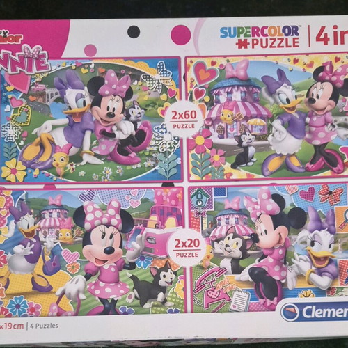 Clementoni Minnie and Princess puzzle set of 3 used for girls
