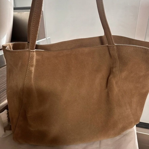Massimo Dutti shoulder bag new, brown suede leather