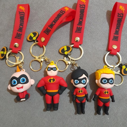 The Incredibles keychain set new, 4 pieces