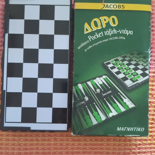 Jacobs magnetic pocket backgammon and checkers used
