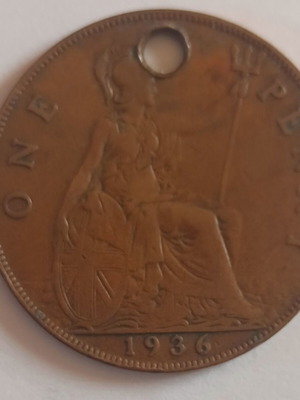 1936 Penny used British/English rare coin