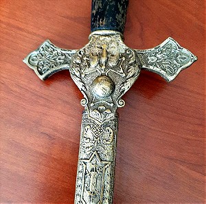 ΑΜΕΡΙΚΑΝΙΚΟ ΞΙΦΟΣ ΑΠΟ ΤΟ CHICAGO ΑΝΤΙΚΑ ΤΟΥ 19 ΑΙΩΝΑ. ΕΡΓΟ ΤΕΧΝΗΣ. "Vintage Old US Knights of Columbus Fraternal Sword with Scabbard. a piece of art.