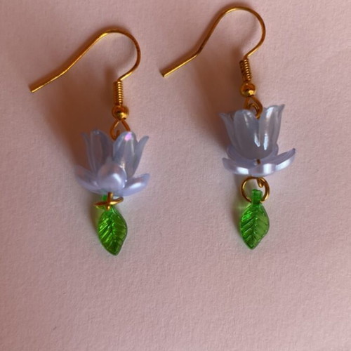 Handmade earrings blue inspired by Barbie Fairytopia