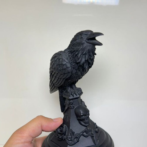 Alchemy Gothic candle holder, black resin, 17cm
