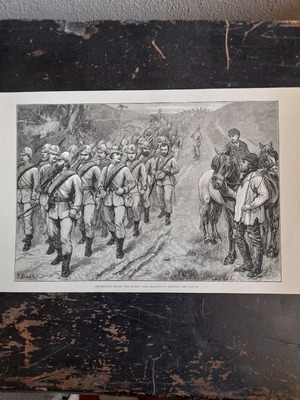 Γκραβούρα Marching to Brighton 1880 μεταχειρισμένη