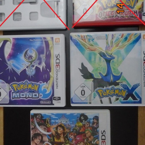 Nintendo 3DS Pokemon games like new, complete sets Mond and X