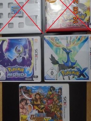 Nintendo 3DS Pokemon games like new, complete sets Mond and X