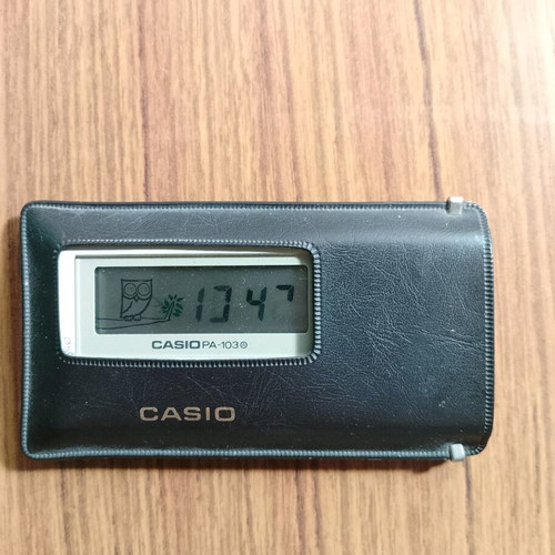 Casio PA-103 vintage collectible alarm clock used with case