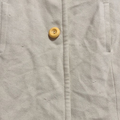 Topshop Petite Cream Long Coat used, faux fur collar, size L