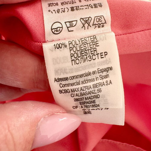 Alain Manoukian Y2K Strapless Spaghetti Straps Cocktail Dress S Pink Black