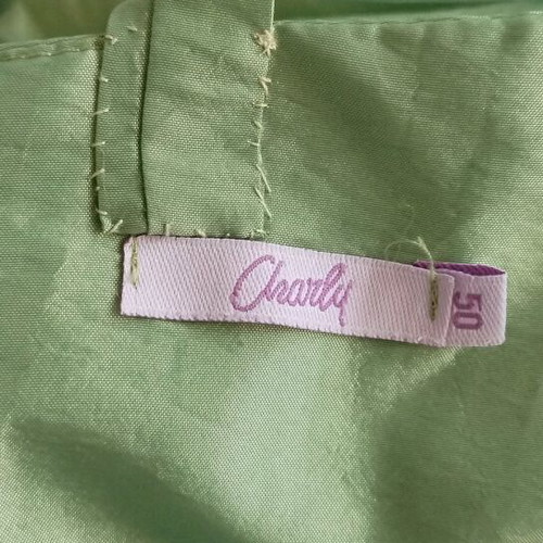 Charly long green dress like new with scarf, size L