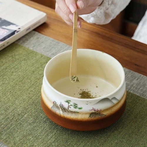 Matcha set with handmade Japanese tea ceremony accessories