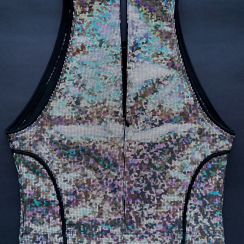 KIRIN Peggy Gou Iridescent Holographic Top Silver New XS
