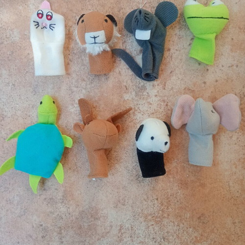 Finger puppets used, set of 9