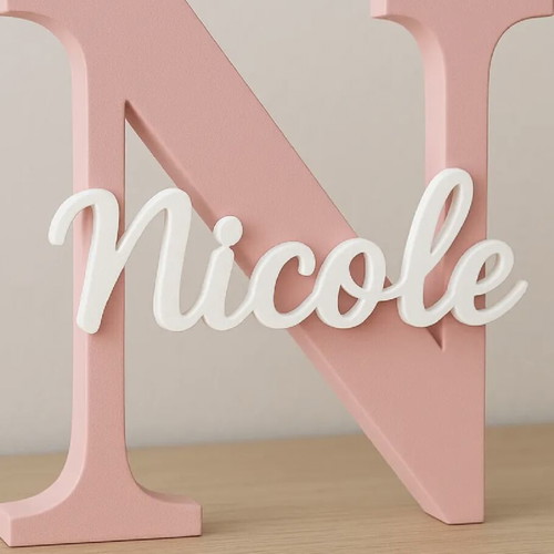 Customizable Parametric Name and Letter Model new