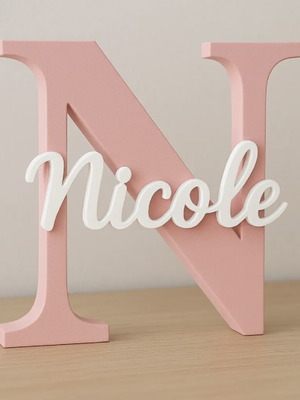 Customizable Parametric Name and Letter Model new
