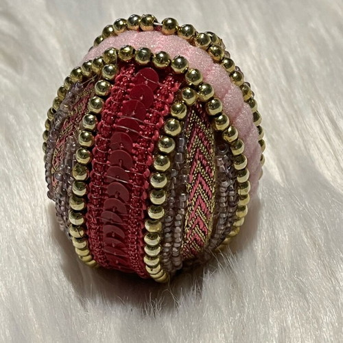 Easter egg used handmade with crochet and beads