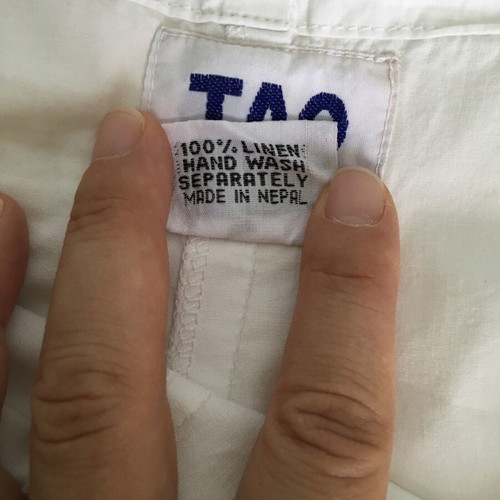 White summer pants 3/4 size L like new