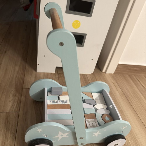 Wooden walker with blocks like new
