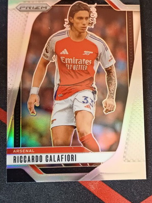 Panini Prizm Premier League 2024/25 Riccardo Calafiori Silver Prizm #30 Arsenal card
