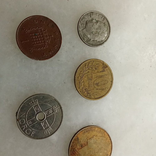 Coins used, pack of 10 from various countries