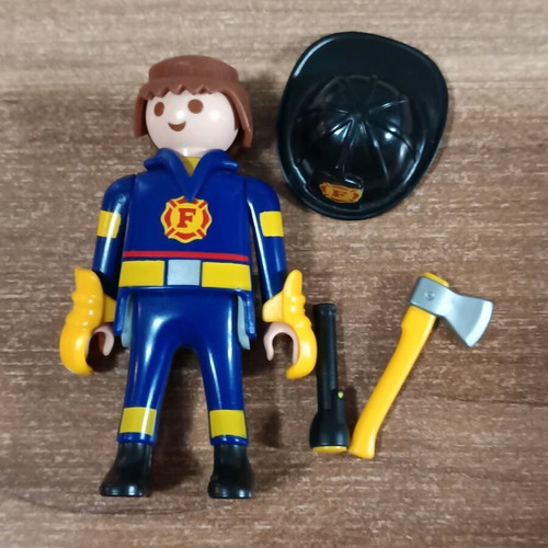 Playmobil Firefighter with Axe and Flashlight like new