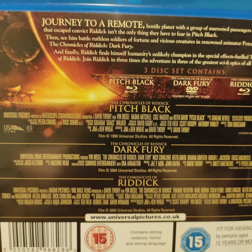 Riddick Collection Blu-Ray with Greek subtitles