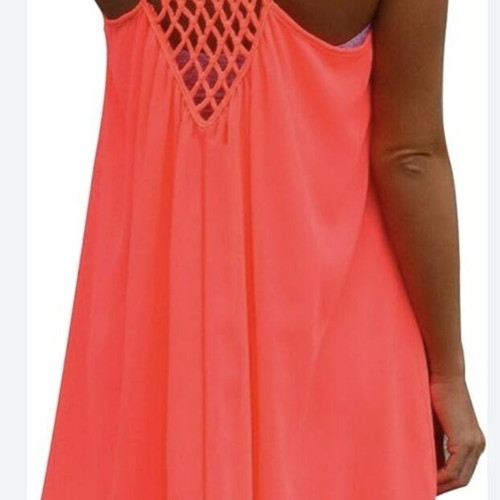 Colisha Womens Casual Neon Sundress Chiffon sleeveless mini dress new