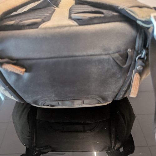 Peak Design Everyday Backpack 20L ash used with leather elements