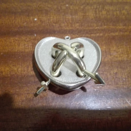 Metal Hanayama puzzle Amour used, heart with rings