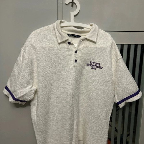 Zara tshirt like new, terry fabric, white, size M