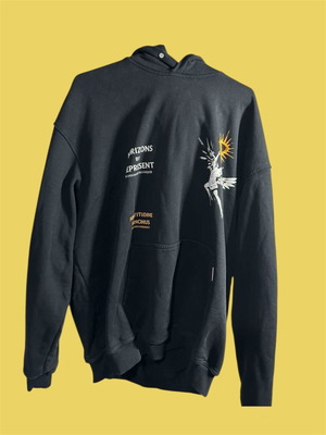 Represent-Icarus cotton hoodie like new, black, size L