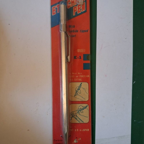 Giken Etching Pen E-1 Japan new, carbide tipped